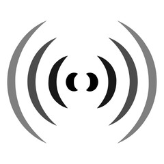 Obraz premium Sonar Or Radar Sound Wave Icon
