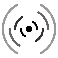 Sonar Or Radar Sound Wave Icon