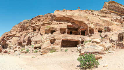 Nabataean Caves, Petra, Jordan.
