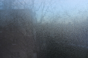 drops of water on the glass. condensation on the window