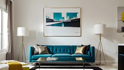 An interior design of modern living room