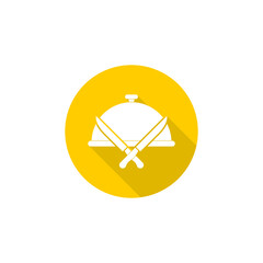 Crossed knife icon isolated on transparent background