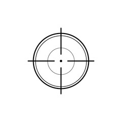 Crosshair and target icon isolated on transparent background