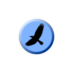 Crow  icon isolated on transparent background