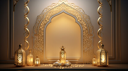 Ramadan Greetings Card Isolated on background