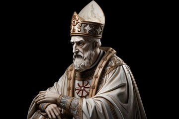 Obraz premium Saint Gregory the Great statue.