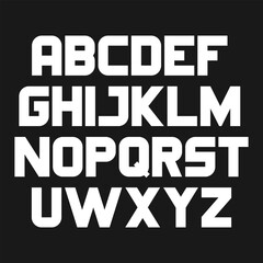 Alphabet letter black and white color
