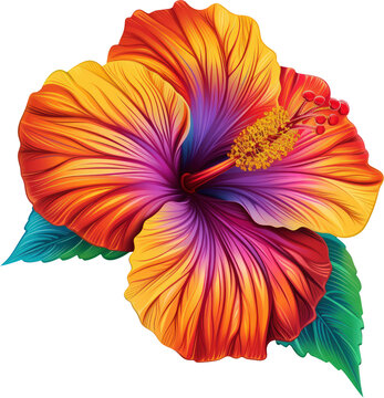 Hibiscus flower transparent background PNG clipart