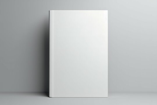 Realistic white book on the white background. Realistic book mockups.
