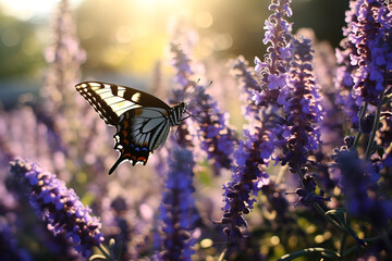 path to flower garden in the park.