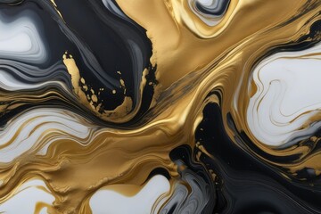 a high quality stock photograph of a beautiful abstract fluid art background texture ink and gold mixed texture