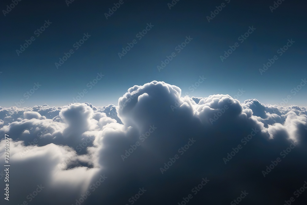 Wall mural a high quality stock photograph of Dramatic realistic darkness clouds cutout transparent backgrounds 3d illustration