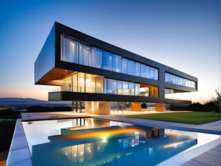 Obraz premium Futuristic Horizons: Exploring Innovation in Architectural Marvels. generative AI