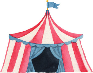 Watercolor Circus Tent © luketaibai