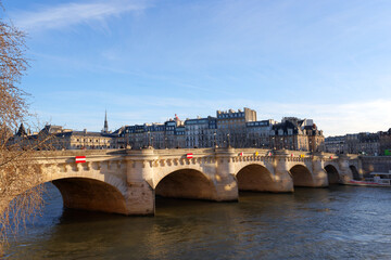 Pont Neuf bridge in the 1st arrondissement of Paris city - obrazy, fototapety, plakaty