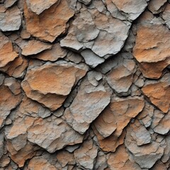 Natural Brown and Grey Rocks Texture Illustration - Stone Surface Background for Design