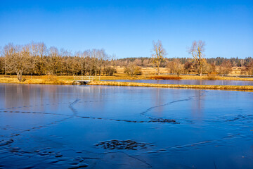 Kleine Winterwanderung an einen wunderschönen Sonnentag entlang der ehemaligen Grenze zwischen Thüringen, Hessen & Bayern - Fladungen - Rhön - Deutschland