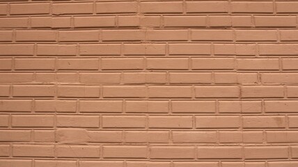 Latte painted brick wall, graphic design resource with an empty copy of the spaces of a pink-brown shade, brickwork as a background texture