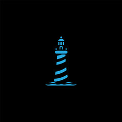 Lighthouse logo design vector template