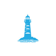 Lighthouse logo design vector template