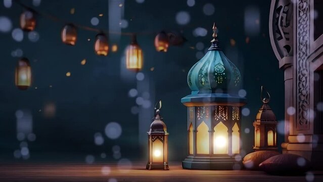 Ramadan background with lantern