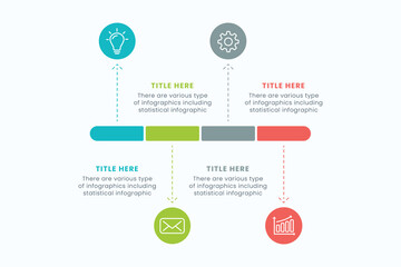 Abstract business timeline infographic design and presentation slide template design with 10 circles on timeline diagrams.