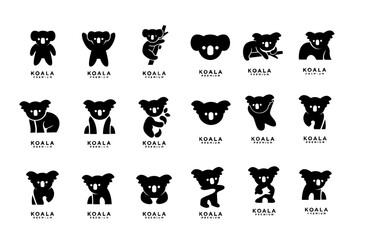 koala logo icon design template vector with modern illustration concept style  © Alpha Vector