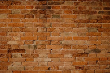 Retro, Old-Style Brick Wall Background Texture in Earthy Red Tones