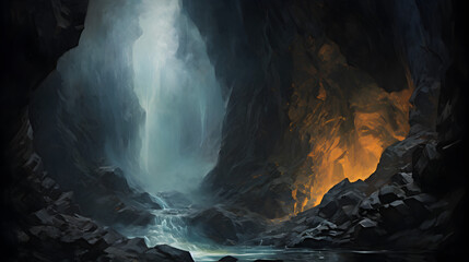 8k Waterfall Abstract Art,,
Deceptive caverns high quality ultra hd 8k hdr Free Photo

 - obrazy, fototapety, plakaty