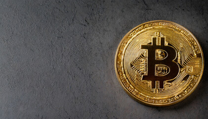 Bitcoin crypto currency on a dark background