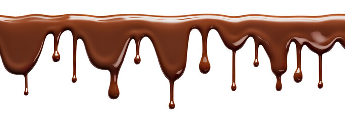 Dripping melted chocolate, cut out
