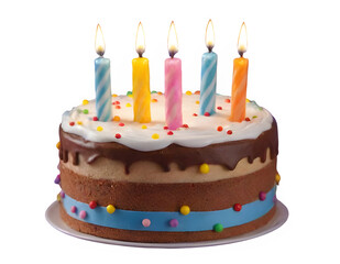 birthday cake with candles illustration