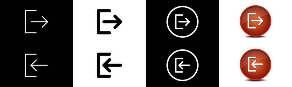 Login Logout Icons Images – Browse 11,468 Stock Photos, Vectors, and ...