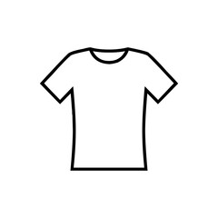 illustration vector of t-shirt. Blank white T-shirt template.  EPS10