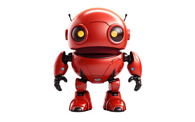 Bot Red Hero Isolated on transparent background.