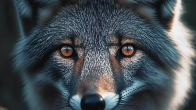 Fox animal, portrait, close up, Generative AI,