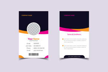 Modern colorful vector corporate identity card template design. clean and minimal design. 