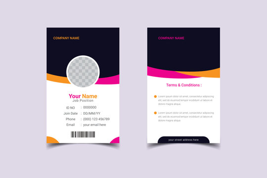Modern colorful vector corporate identity card template design. clean and minimal design. 