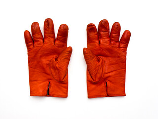 Men's gloves on a white background.