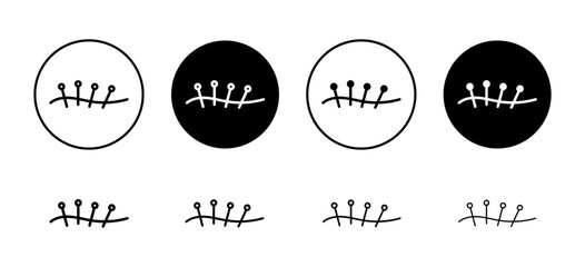 Obraz premium Acupuncture vector icon set collection. Acupuncture Outline flat Icon.