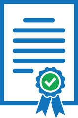 certificate icon vector illustration, achievement icon