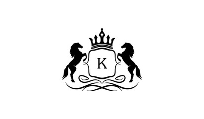 Luxury Alphabetical Lion Retro Logo