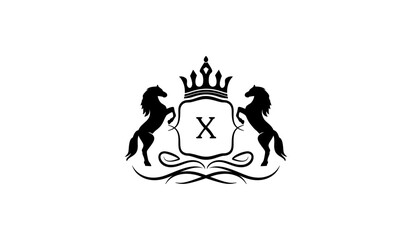 Luxury Alphabetical Lion Retro Logo