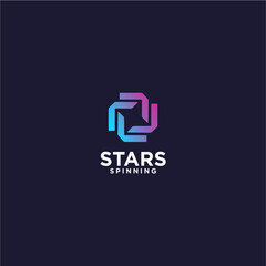 Fototapeta premium best IT logo design ideas star design abstract sign logo design technology logo design brand sign logo design