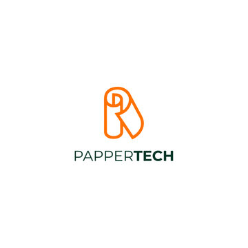 paper technology logo design paper logo design