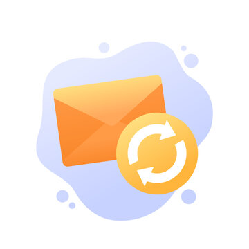 resend mail, email icon, vector design