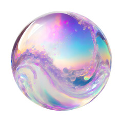 Abstract holographic bubble 3d shape