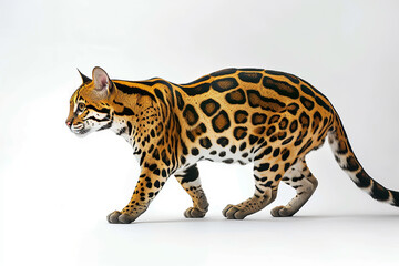 jungle cat  on a white background