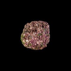 Mineral stone on a black background close-up