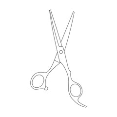 Hand drawn Kids drawing Cartoon Vector illustration haircutting shears Isolated in doodle style